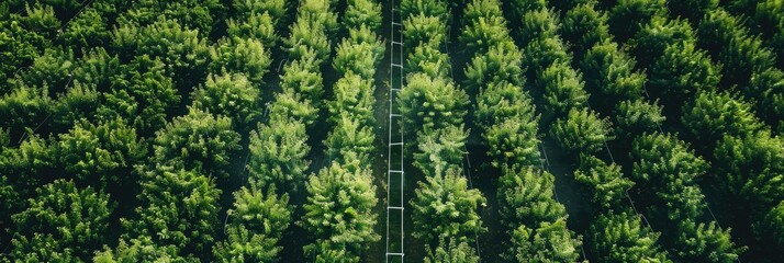 Drone-based spray application in apple orchard, representing precision agriculture for advanced farming techniques.
