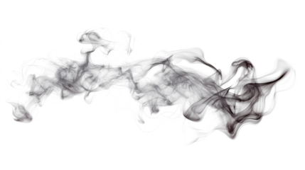 Smoke effect isolated on transparent background