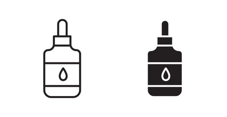 Serum vector icon in solid and outline style