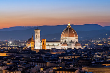 Fototapeta premium view of Florence at sunset, Italy