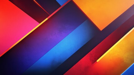 Dynamic Abstract Composition with Bold Geometric Forms and Colors