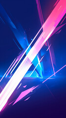 cyberpunk neon colors hi-tech geometric abstract background. Modern trendy emotional vertical anime art. Energy expression. social media post graphic element, print, wallpaper. Generative Ai content