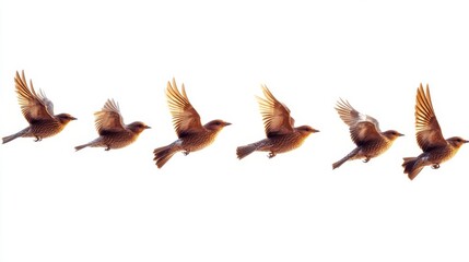 Birds in Flight Capturing Motion in Sequential Stages