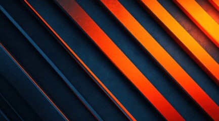 Obraz premium Geometric Modern Design with Dark Blue and Orange Elements