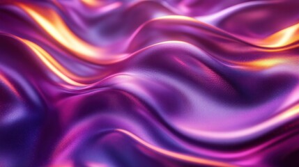 Obraz premium Vibrant Flowing Fabric in Wavy Purple and Orange Patterns