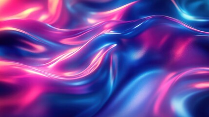 Fototapeta premium Vibrant Abstract Wavy Patterns in Pink, Blue, and Purple