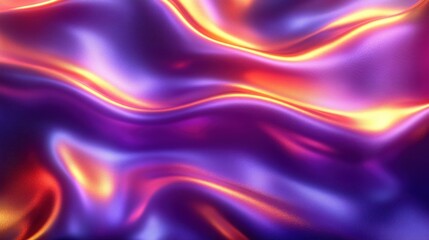 Fototapeta premium Vibrant Abstract Waves in Purple, Orange, and Blue Tones