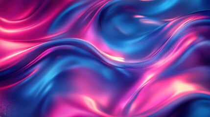 Vibrant Abstract Waves in Pink and Blue Tones