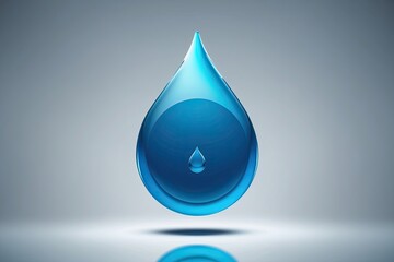 3D Water Purity Icon Design Featuring Liquid Droplet Visualization