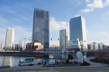 横浜みなとみらいの風景　都市風景　インバウンド