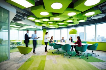 Dynamic Staffing Solutions for Eco-Friendly Office Spaces with Green Design and Motion Elements
