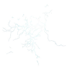 Obraz premium Glowing Thunder isolated on transparent background.png 