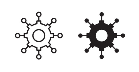 BPM vector icon in solid and outline style