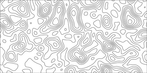Contour map background. Stylized topographic contour map. Geography scheme and terrain. Topography grid map. Abstract lines or wavy backdrop background. Geographic line mountain relief.