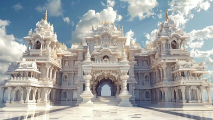 Fototapeta premium Magnificent White Marble Temple