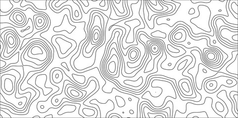 Contour map background. Stylized topographic contour map. Geography scheme and terrain. Topography grid map. Abstract lines or wavy backdrop background. Geographic line mountain relief.