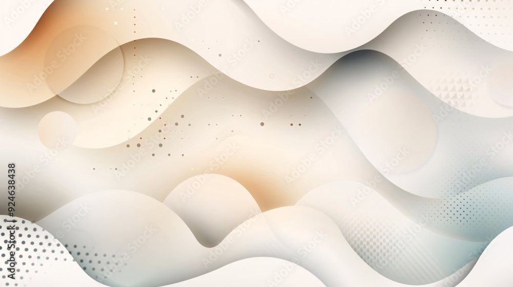Poster a modern abstract background with a blend of geometric shapes and organic patterns in neutral colors