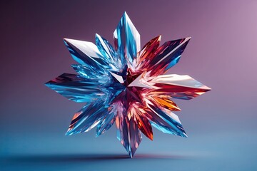 High Definition Abstract Colorful Crystalline Structure Background