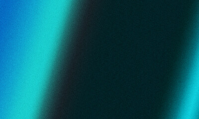 Obraz premium Noisy grainy poster background, bright blue gradient black waves create black spots on beautiful bright blue
