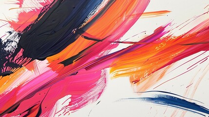 A single, bold color brush stroke across a vast canvas, expressing motion and emotion