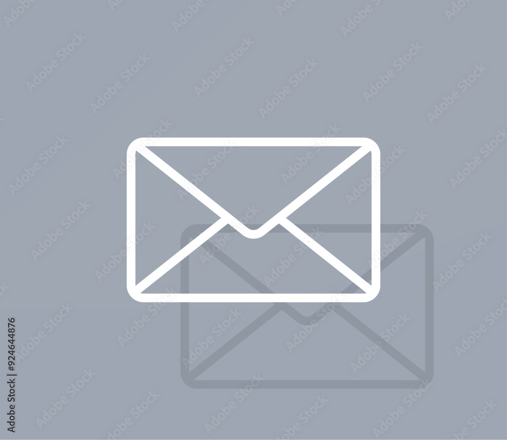 Poster vector icon of white color with shadow on gray background