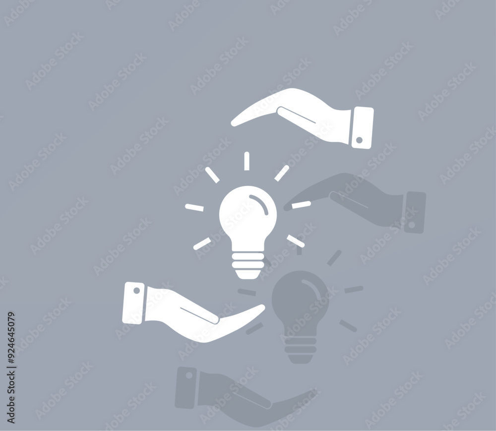 Poster vector icon of white color with shadow on gray background
