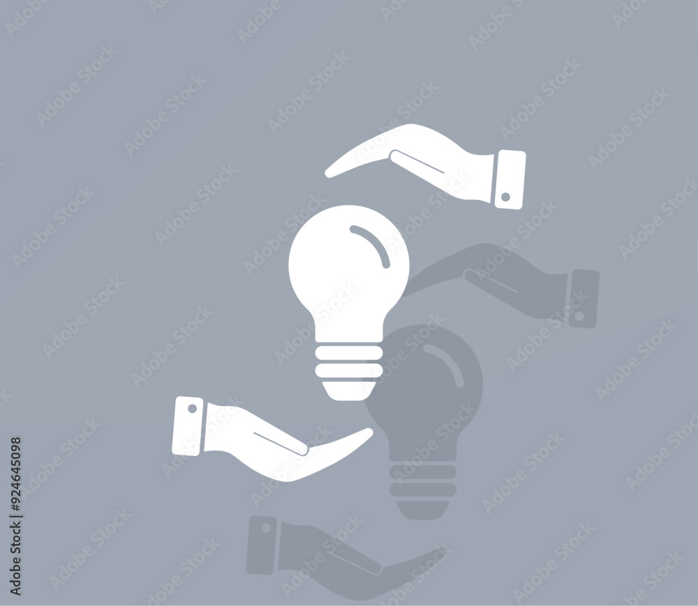 Poster vector icon of white color with shadow on gray background
