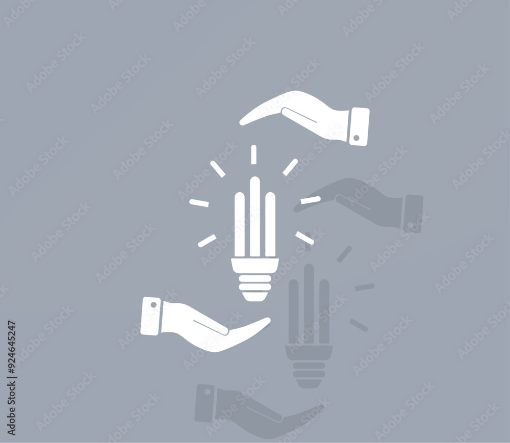 Poster vector ion of white color with shadow on gray background