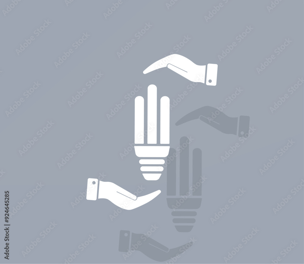 Poster vector ion of white color with shadow on gray background