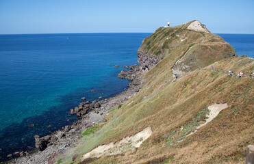 積丹半島｜神威岬へ続く「チャレンカの小道」からの眺望、積丹ブルーに染まり絶景です　

