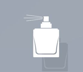 Fototapeta premium Vector ion of white color with shadow on gray background