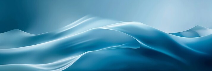 Obraz premium A serene image showcasing wave-like blue fabric textures, evoking a sense of calmness and tranquility. Ideal for peaceful and meditative concepts.