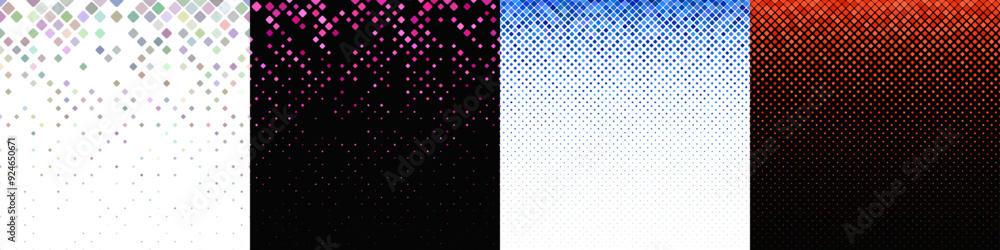 Poster abstract diagonal square pattern collection