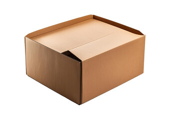 Office cardboard box isolated on a transparent or white background