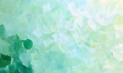 Fototapeta premium subtle shades of green impasto abstract, Generative AI