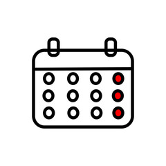 Calendar icon vector. Schedule, date icon symbol