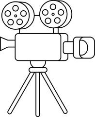Video icon set. video camera icon vector. movie sign.