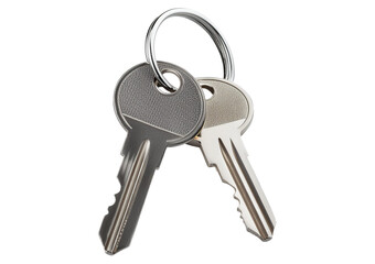 Two keys isolated isolated on a transparent or white background