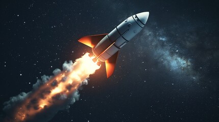 Obraz premium Rocket ship, sleek design, SVG, space explorer