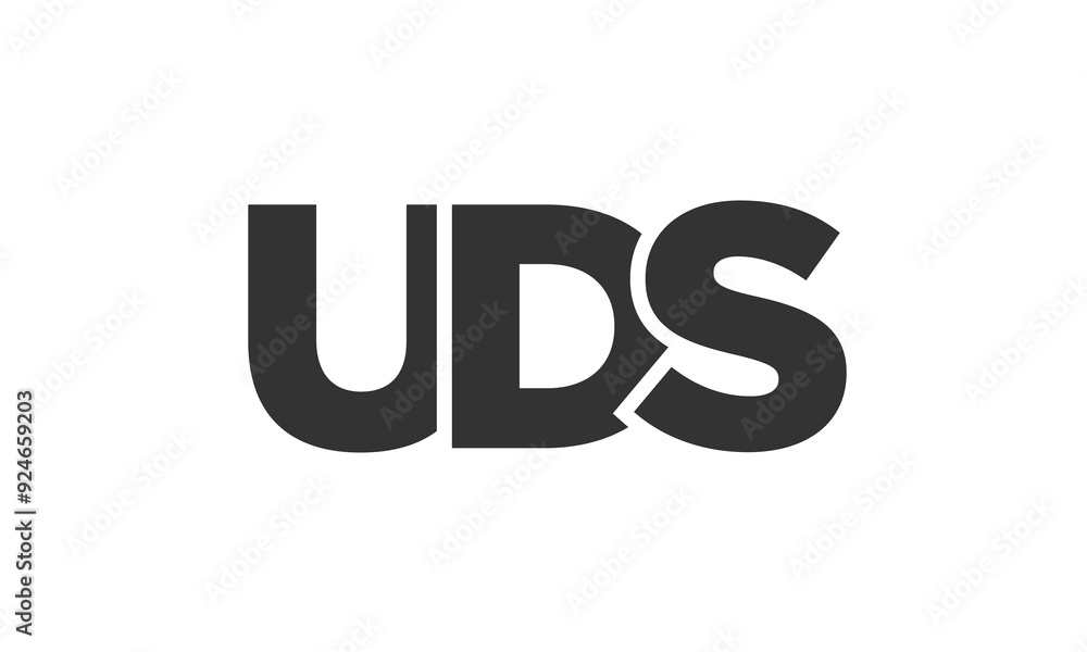 Fototapete uds logo design template with strong and modern bold text. initial based vector logotype featuring s