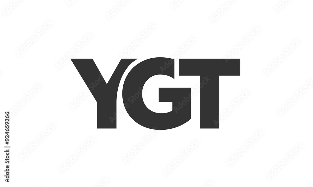 Poster ygt logo design template with strong and modern bold text. initial based vector logotype featuring s