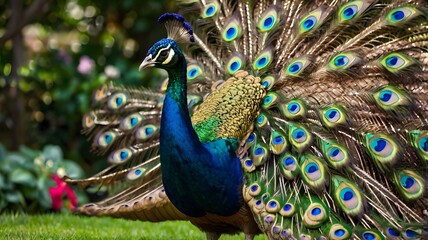  Peacock Displaying Feathers