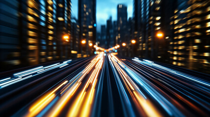 A futuristic cityscape with IoT enabled streetlights traffic signals and public transport seamlessly integrated and managed through a central system 