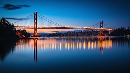 Naklejka premium Urban Bridge Lights