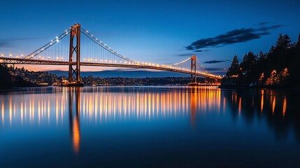 Fototapeta premium Urban Bridge Lights