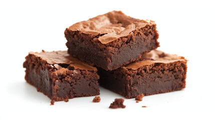 chocolate cake isolated on white background