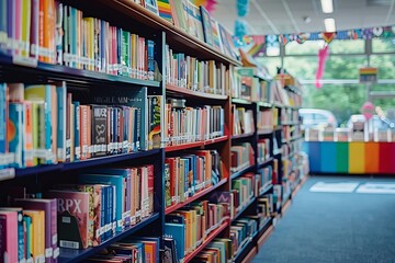 Library Display Celebrating Pride Month with Diverse LGBTQ+ Literature