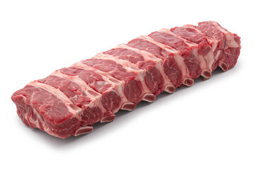 Fototapeta premium Raw pork ribs isolated on white background.