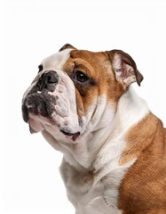 Fototapeta premium ブルドッグのポートレート（Bulldog portrait on white background） 