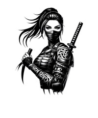 Samurai Ninja Woman